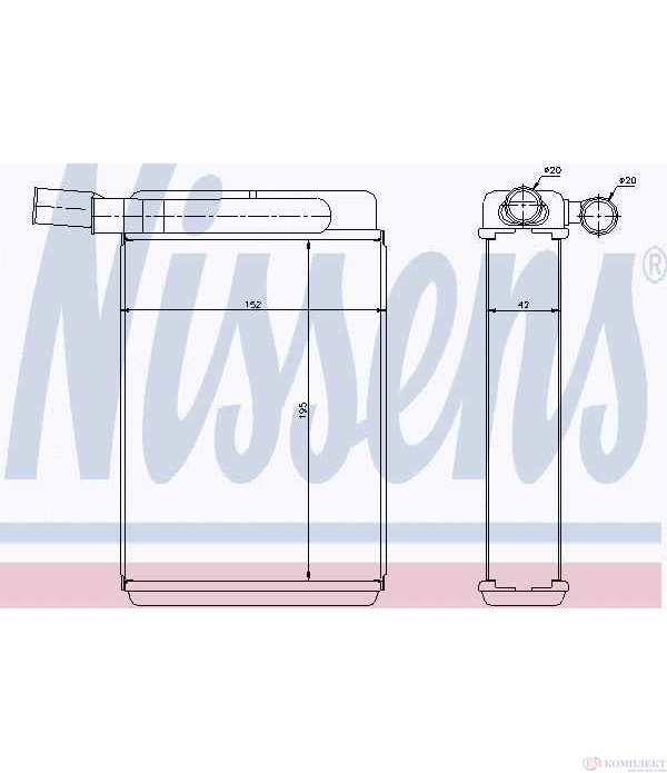 РАДИАТОР ПАРНО HYUNDAI SONATA III (1993-) 2.0 i - NISSENS