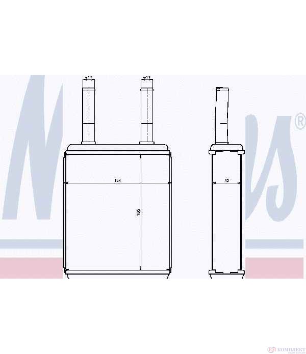 РАДИАТОР ПАРНО HYUNDAI LANTRA I (1990-) 1.6 i.e. 16V - NISSENS