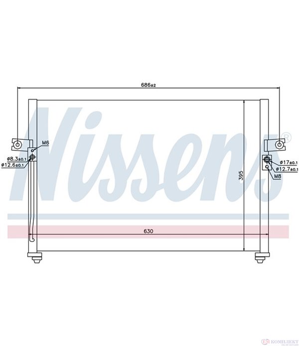 РАДИАТОР КЛИМАТИК HYUNDAI H100 (1993-) 2.4 - NISSENS