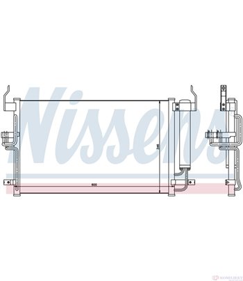РАДИАТОР КЛИМАТИК HYUNDAI ELANTRA (2000-) 1.6 - NISSENS