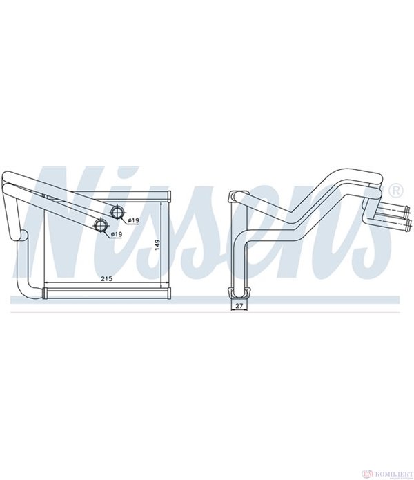 РАДИАТОР ПАРНО KIA CEE'D HATCHBACK (2006-) 1.6 CVVT - NISSENS