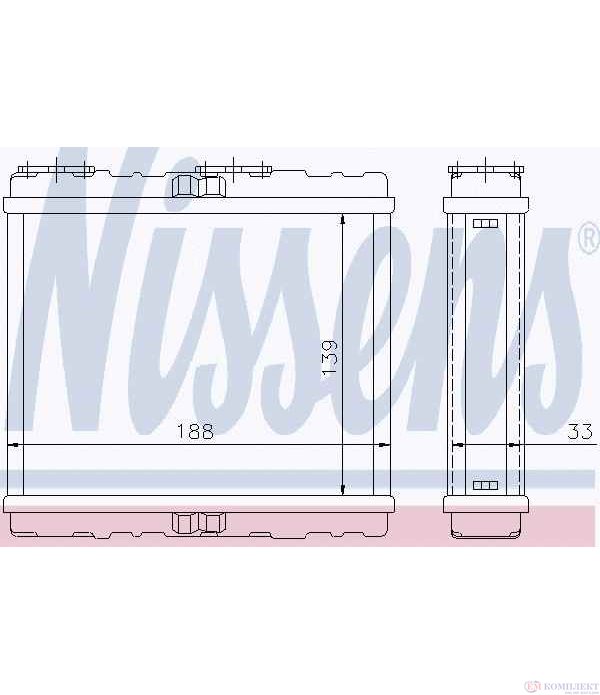 РАДИАТОР ПАРНО NISSAN PRIMERA (1990-) 1.6 - NISSENS