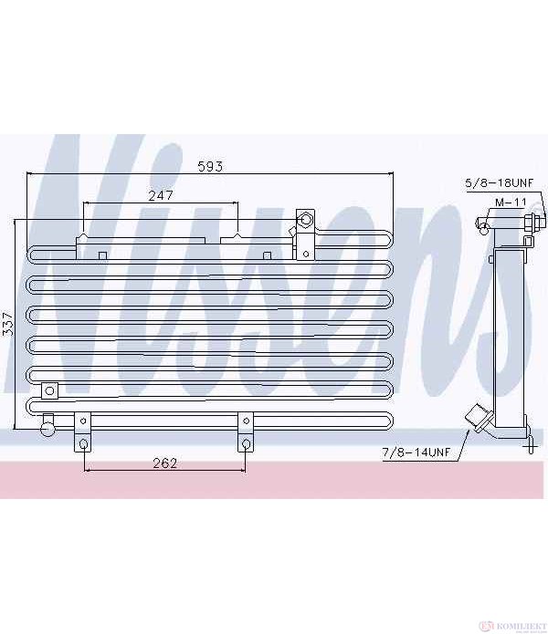 РАДИАТОР КЛИМАТИК AUDI 100 (1982-) 2.2 quattro CAT - NISSENS