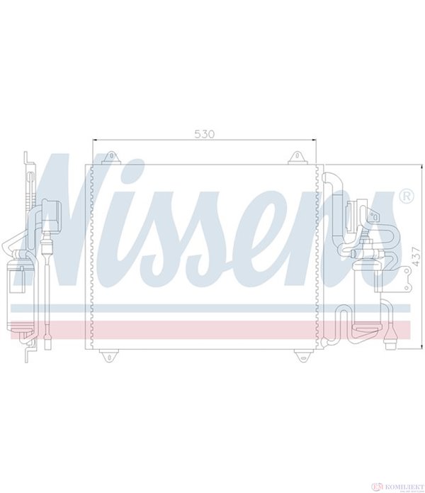 РАДИАТОР КЛИМАТИК RENAULT SAFRANE I (1992-) 2.0 12V - NISSENS