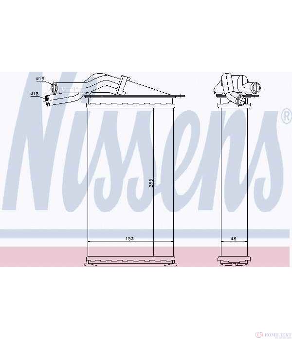 РАДИАТОР ПАРНО RENAULT R 25 (1984-) 2.2 - NISSENS