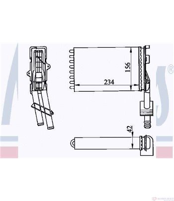 РАДИАТОР ПАРНО RENAULT R 21 COMBI (1986-) 2.2 - NISSENS
