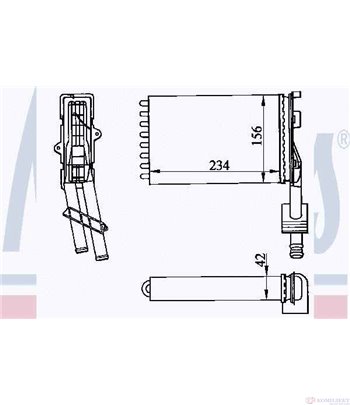 РАДИАТОР ПАРНО RENAULT R 21 (1989-) 2.2 4x4 - NISSENS