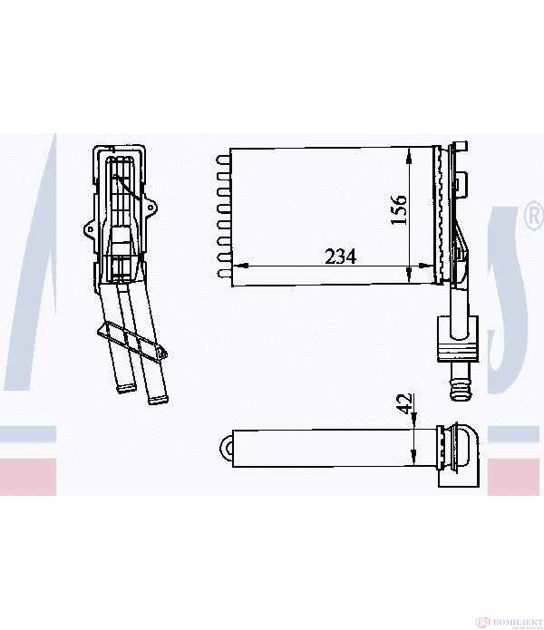 РАДИАТОР ПАРНО RENAULT R 21 (1989-) 2.2 4x4 - NISSENS
