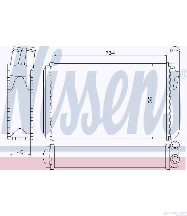 РАДИАТОР ПАРНО VOLKSWAGEN CADDY I (1982-) 1.8 - NISSENS