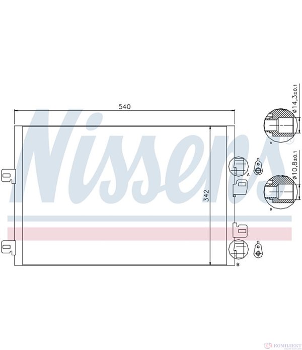 РАДИАТОР КЛИМАТИК NISSAN KUBISTAR (2003-) 1.5 dCi 85 - NISSENS