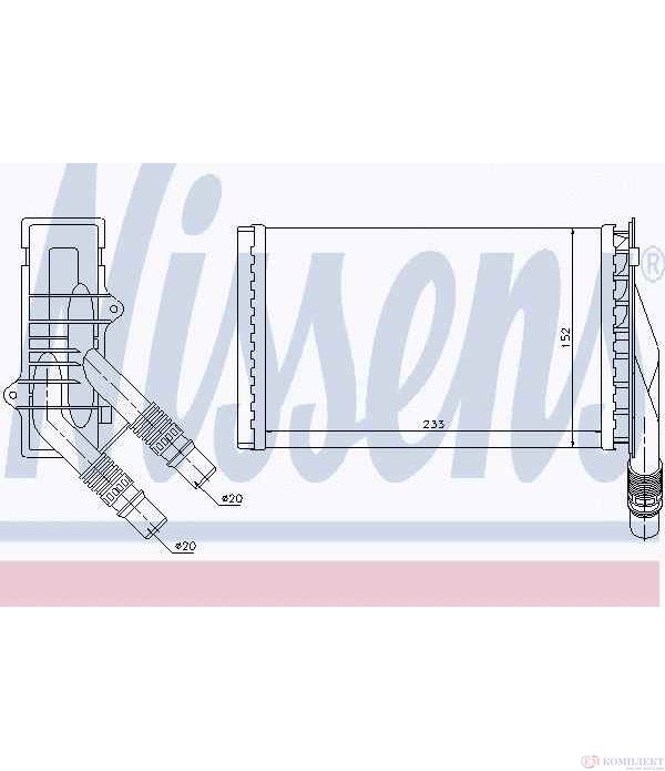 РАДИАТОР ПАРНО RENAULT KANGOO (1997-) 1.5 dCi - NISSENS