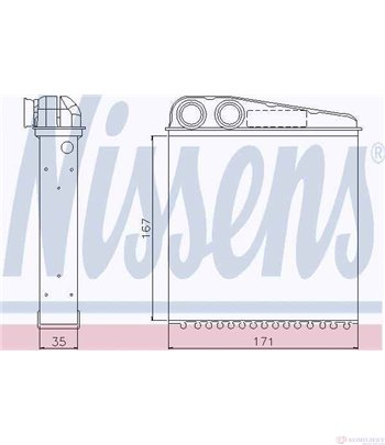 РАДИАТОР ПАРНО RENAULT CLIO II (1998-) 1.5 D - NISSENS