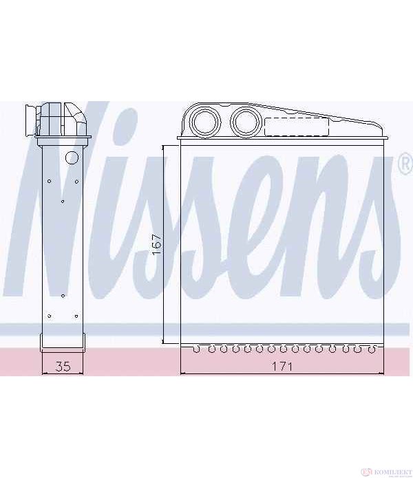 РАДИАТОР ПАРНО RENAULT CLIO II (1998-) 1.5 D - NISSENS