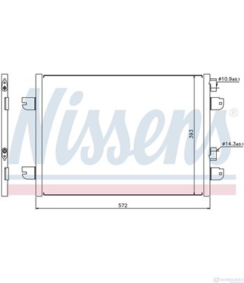 РАДИАТОР КЛИМАТИК RENAULT LOGAN COMBI (2007-) 1.5 dCi - NISSENS