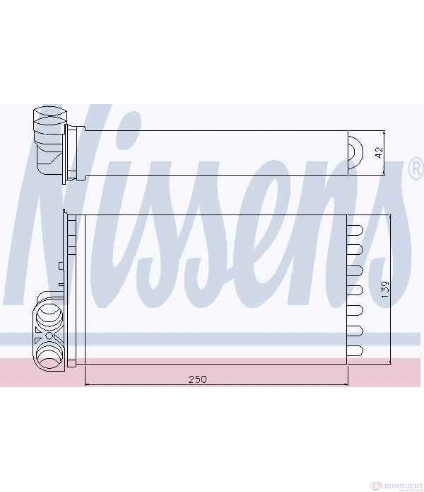 РАДИАТОР ПАРНО CITROEN C3 (2002-) 1.4 i Bivalent - NISSENS