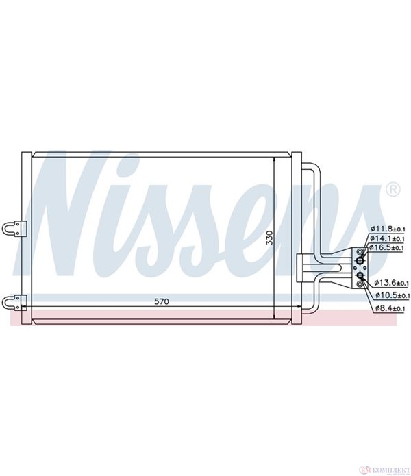 РАДИАТОР КЛИМАТИК CITROEN XANTIA BREAK (1995-) 1.8 i - NISSENS