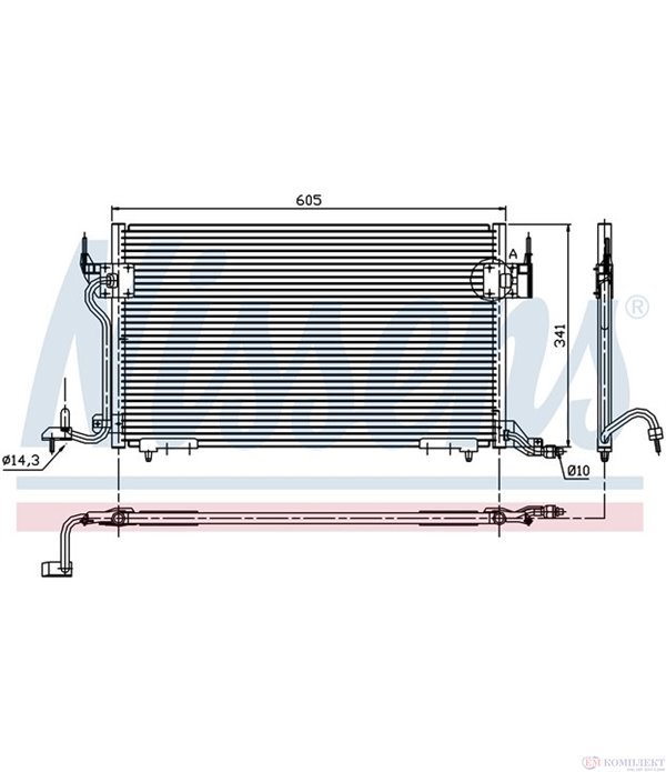 РАДИАТОР КЛИМАТИК CITROEN ZX (1991-) 1.8 - NISSENS