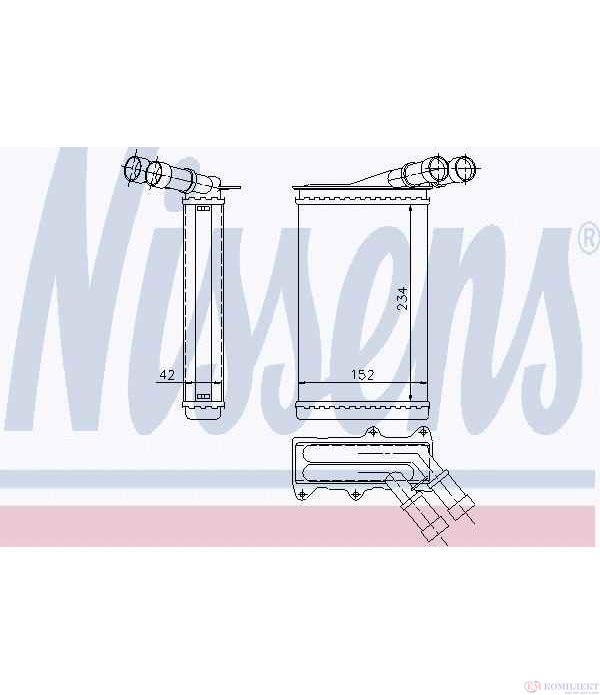 РАДИАТОР ПАРНО CITROEN ZX BREAK (1993-) 1.8 i 16V - NISSENS