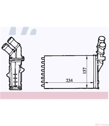 РАДИАТОР ПАРНО PEUGEOT 306 BREAK (1994-) 1.8 - NISSENS