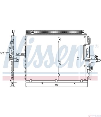 РАДИАТОР КЛИМАТИК MERCEDES W124 COMBI S124 (1985-) 260 TE FGST. - NISSENS