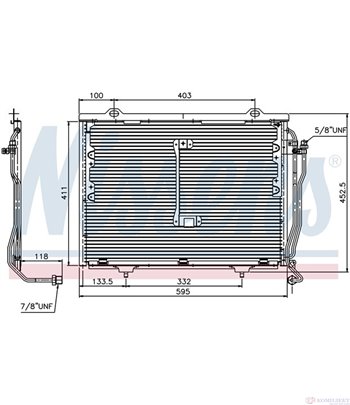 РАДИАТОР КЛИМАТИК MERCEDES C CLASS W202 (1993-) C 230 Kompressor - NISSENS