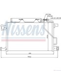 РАДИАТОР КЛИМАТИК MERCEDES C CLASS W203 (2000-) C 55 AMG - NISSENS