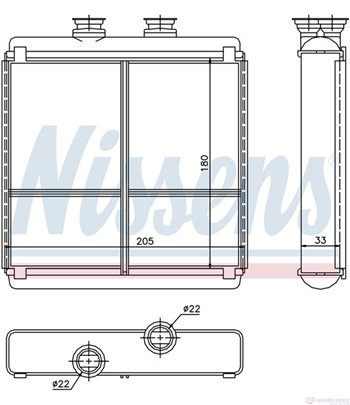 РАДИАТОР ПАРНО MERCEDES C CLASS W204 (2007-) C 180 CGI - NISSENS