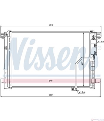 РАДИАТОР КЛИМАТИК MERCEDES C CLASS W204 (2007-) C 280 4-matic - NISSENS