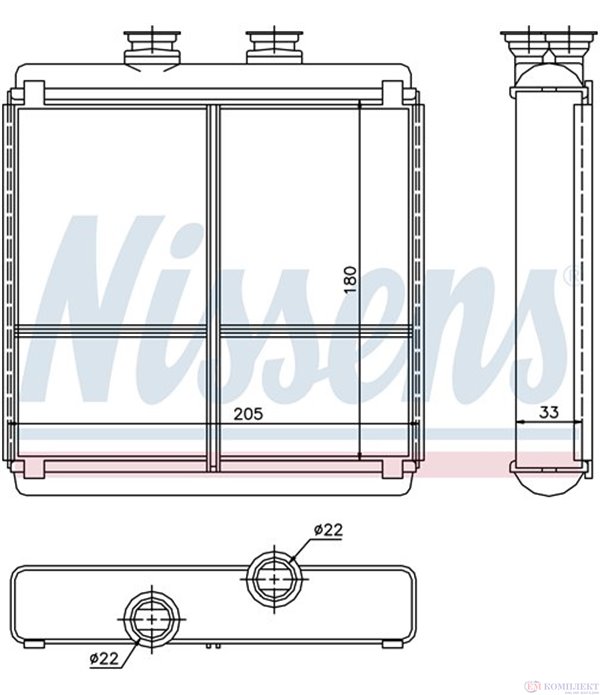 РАДИАТОР ПАРНО MERCEDES E CLASS T-MODEL S212 (2009-) E 350 CGI - NISSENS