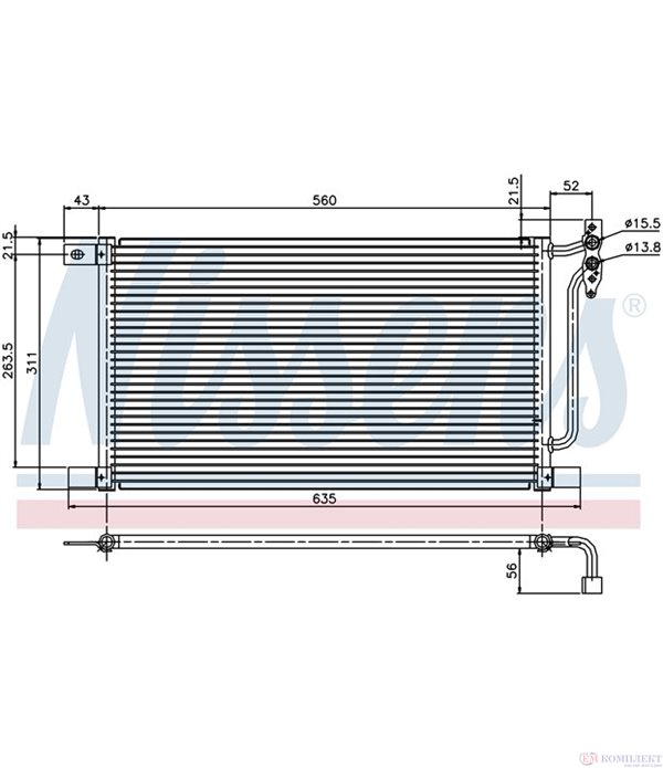 РАДИАТОР КЛИМАТИК BMW 3 SERIES E46 (1998-) 330 xd - NISSENS