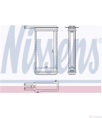 РАДИАТОР ПАРНО FORD ESCORT VI (1992-) 2.0 RS 4x4 Cosworth - NISSENS