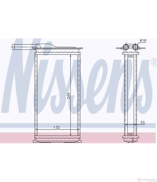 РАДИАТОР ПАРНО FORD SIERRA (1987-) 2.0 - NISSENS