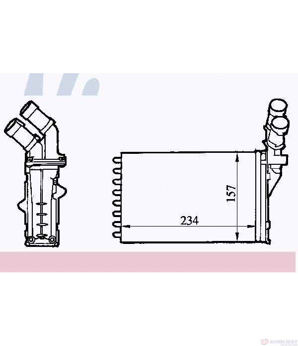 РАДИАТОР ПАРНО PEUGEOT 306 (1993-) 1.6 SR - NISSENS