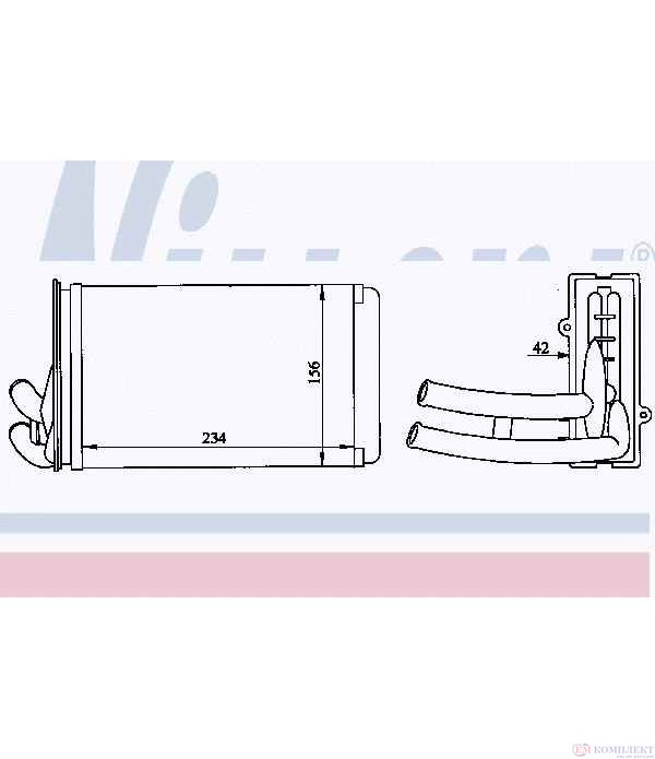 РАДИАТОР ПАРНО AUDI CABRIOLET (1991-) 2.3 E - NISSENS
