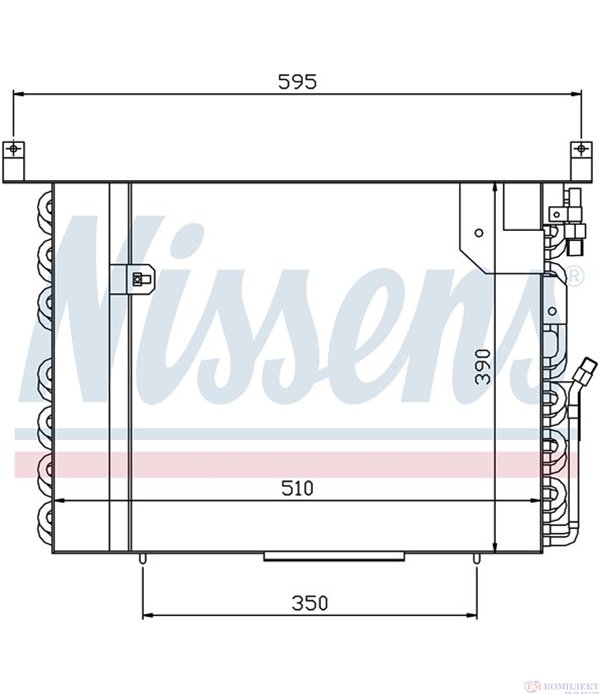РАДИАТОР КЛИМАТИК MERCEDES 190 W201 (1982-) 2.5 D - NISSENS