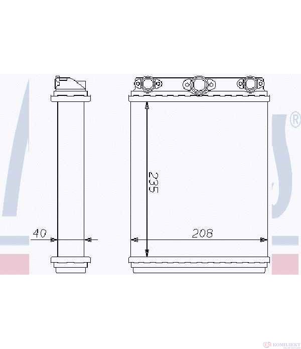 РАДИАТОР ПАРНО MERCEDES W124 SEDAN (1984-) 250 D - NISSENS