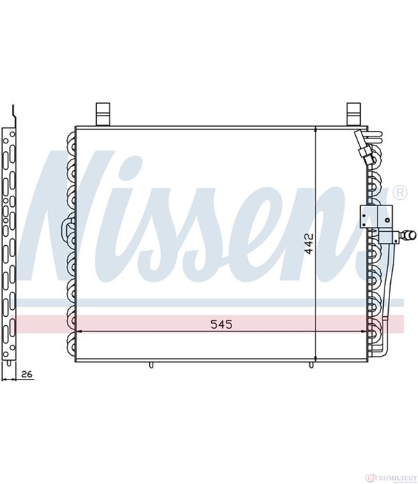 РАДИАТОР КЛИМАТИК MERCEDES W124 COMBI S124 (1985-) 300 T Turbo-D 4-matic - NISSENS