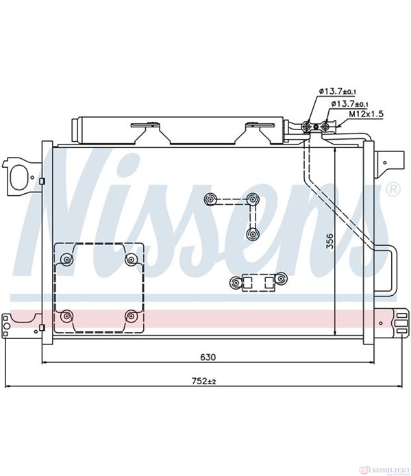РАДИАТОР КЛИМАТИК MERCEDES C CLASS COUPE CL203 (2001-) C 30 CDI AMG - NISSENS