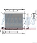 РАДИАТОР КЛИМАТИК MERCEDES M CLASS W164 (2005-) ML 280 CDI 4-matic - NISSENS