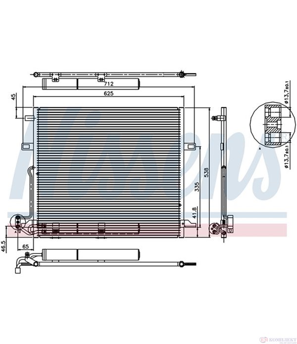 РАДИАТОР КЛИМАТИК MERCEDES M CLASS W164 (2005-) ML 280 CDI 4-matic - NISSENS