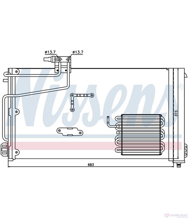 РАДИАТОР КЛИМАТИК MERCEDES C CLASS COUPE CL203 (2001-) C 200 CDI - NISSENS