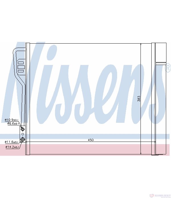 РАДИАТОР КЛИМАТИК SMART FORTWO COUPE (2007-) 0.8 CDi - NISSENS