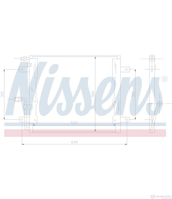 РАДИАТОР КЛИМАТИК MERCEDES VARIO (1996-) O 815 - NISSENS