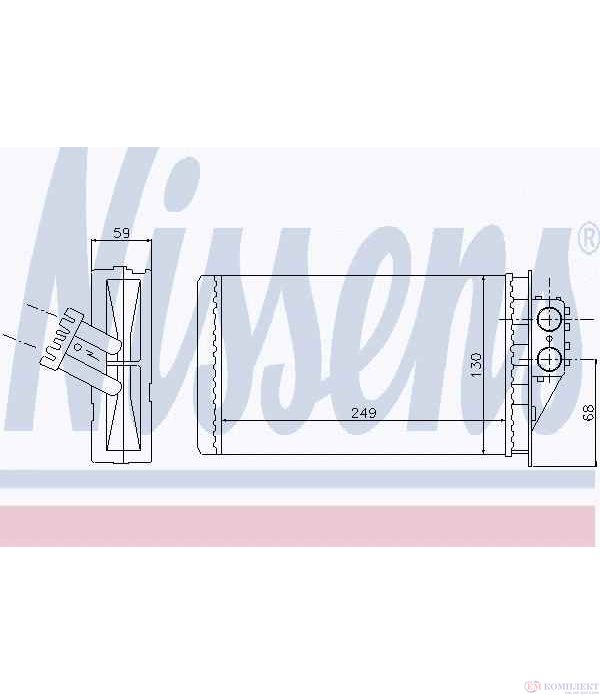 РАДИАТОР ПАРНО PEUGEOT 307 SW (2002-) 2.0 16V - NISSENS