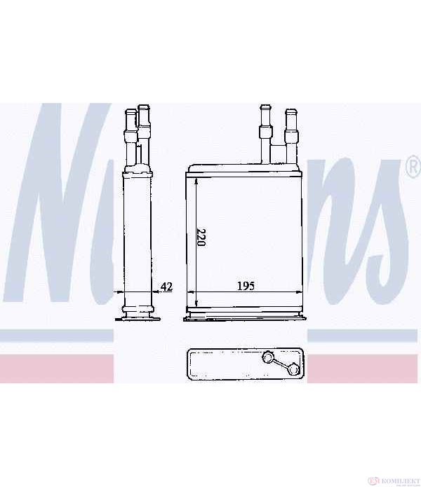 РАДИАТОР ПАРНО PEUGEOT BOXER (1994-) 2.0 i - NISSENS