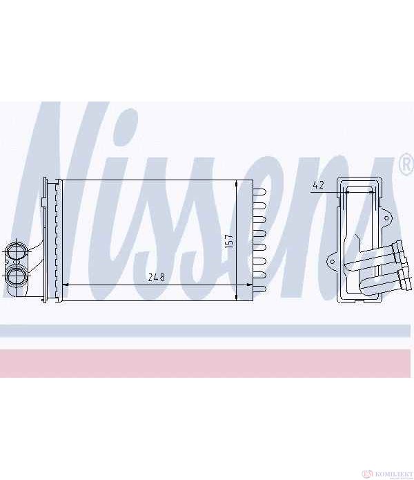 РАДИАТОР ПАРНО PEUGEOT 406 BREAK (1996-) 2.0 Turbo - NISSENS