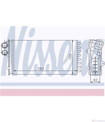 РАДИАТОР ПАРНО CITROEN XM (1989-) 2.0 i Turbo - NISSENS