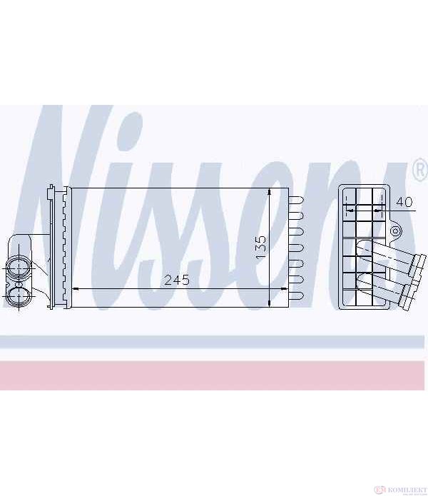 РАДИАТОР ПАРНО PEUGEOT 307 (2000-) 2.0 HDi 110 - NISSENS