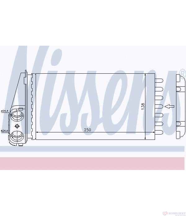 РАДИАТОР ПАРНО PEUGEOT 307 (2000-) 2.0 HDi 110 - NISSENS