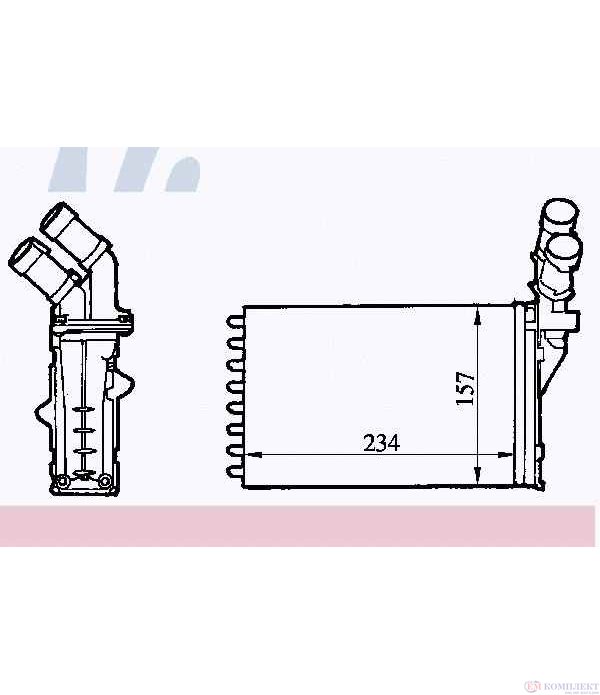 РАДИАТОР ПАРНО PEUGEOT 306 HATCHBACK (1993-) 2.0 HDI 90 - NISSENS